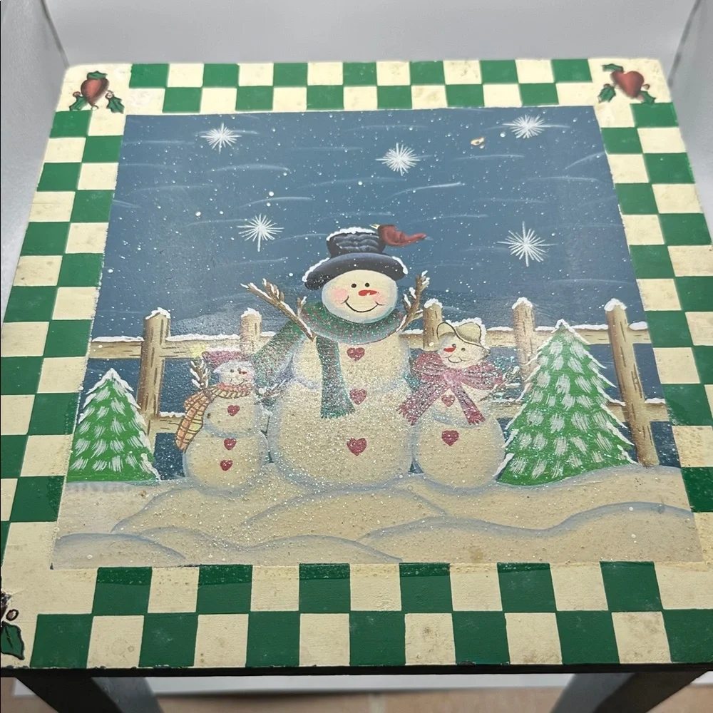 Festive Snowman Holiday Table 10”x10”